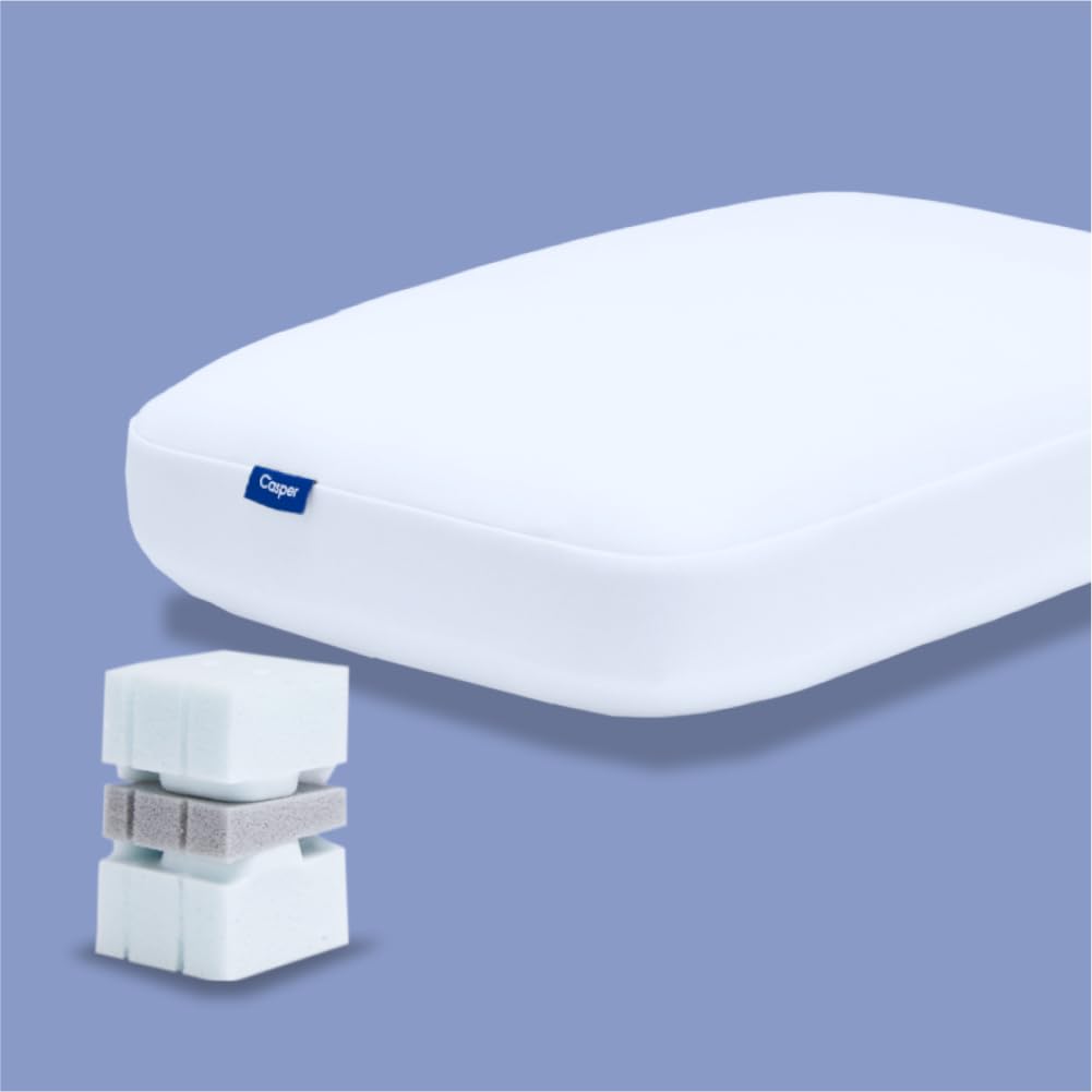 Casper Sleep Foam Pillow, Two Pack, Standard, White